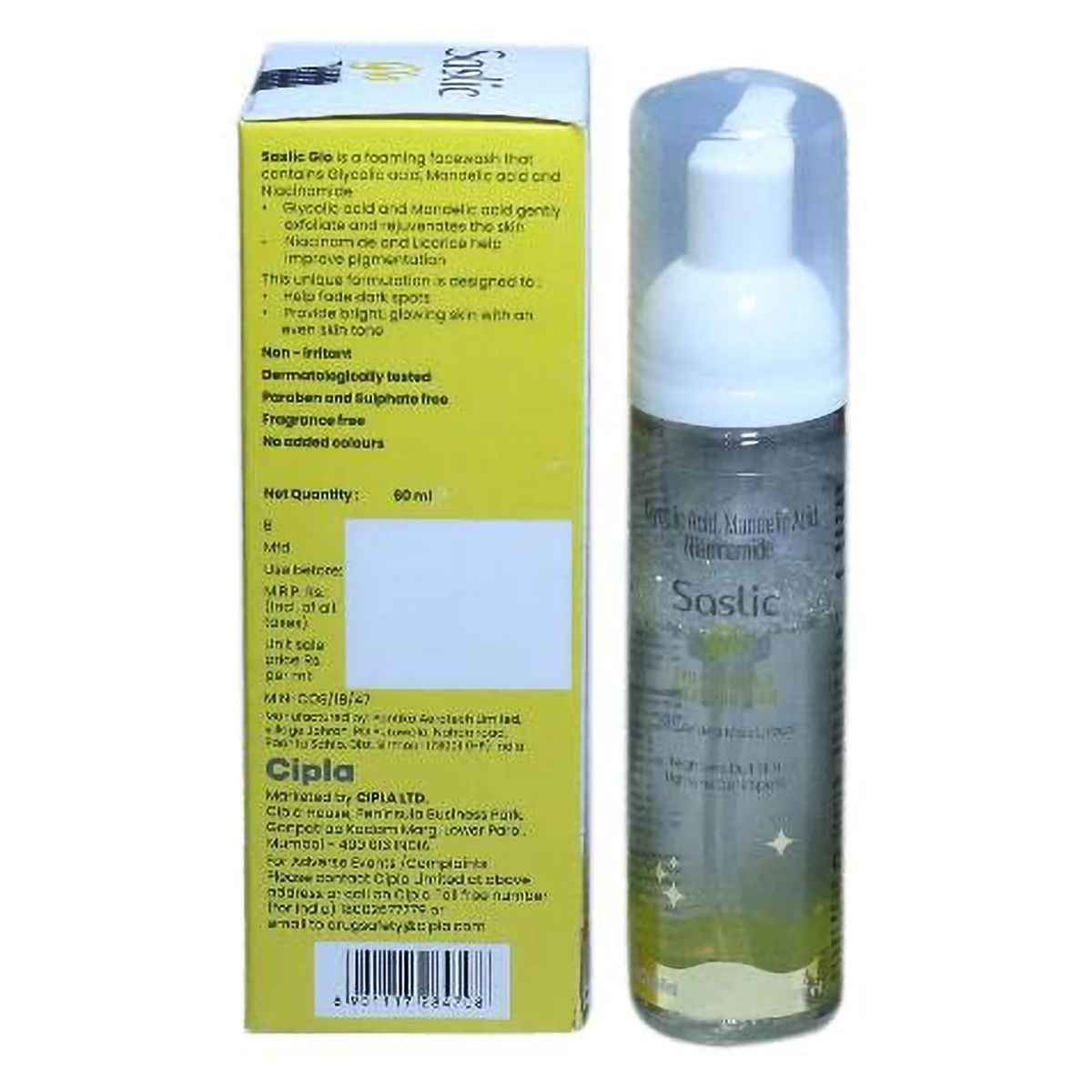 saslic-glo-daily-radiance-cleansing-foam-face-wash-60-ml-price-uses