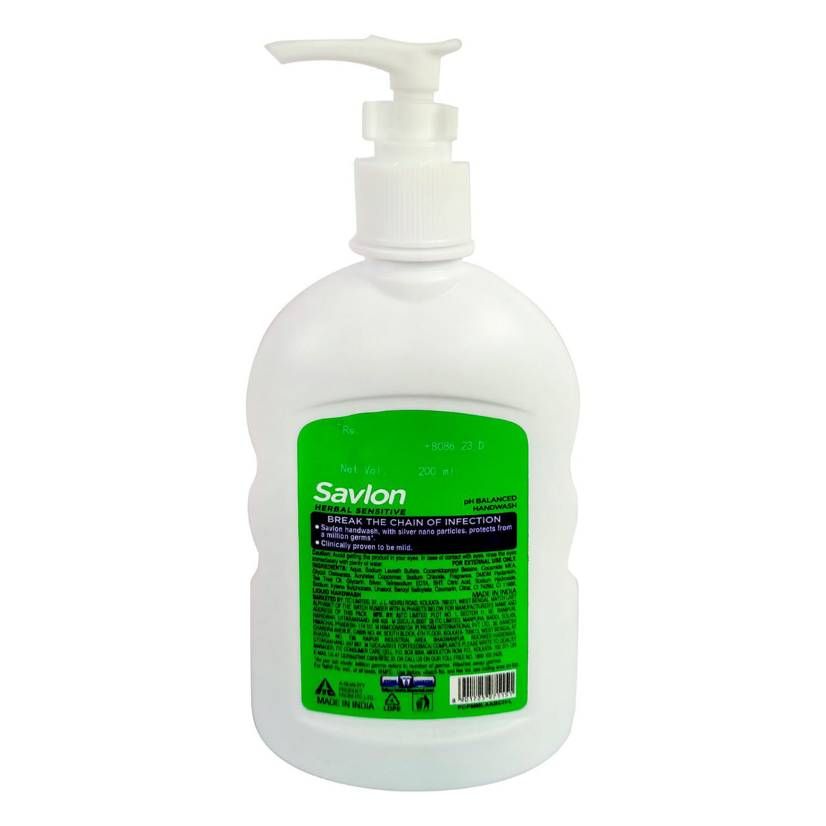 Savlon Herbal Sensitive Germ Protection Handwash 200 ml | With Silver Nano Particles | Provides Germ Protection | For All Skin Type, Pack of 1 Savlon Herbal Sensitive Germ Protection Handwash 200 ml | With Silver Nano Particles | Provides Germ Protection | For All Skin Type, Pack of 1