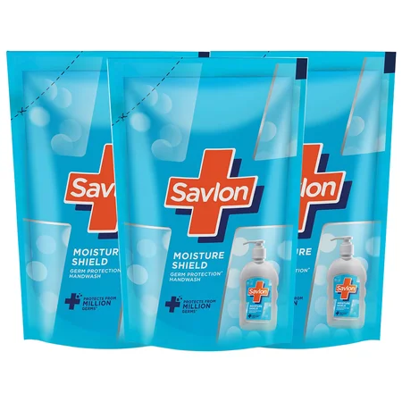 Savlon Moisture Shield Hand Wash, 3x175 ml Pouch