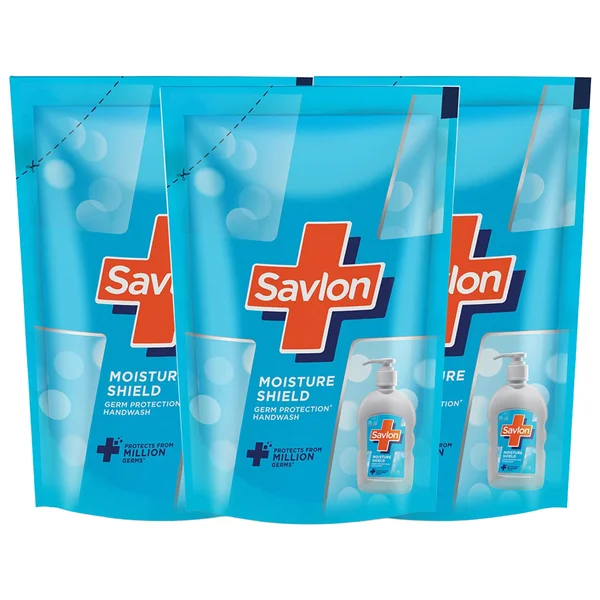 Savlon Moisture Shield Hand Wash, 3x175 ml Pouch, Pack of 1