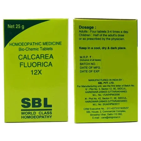 SBL Calcarea Flourica 12X Tablets, 25 gm