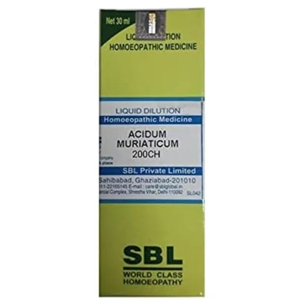 SBL Acidum Muriaticum 200 CH Dilution, 30 ml