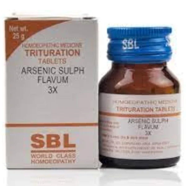 SBL Arsenicum Sulph Flavum Trituration 3X Tablets, 25 gm