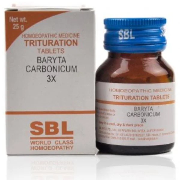 SBL Baryta Carbonicum Trituration 3X Tablets, 25 gm