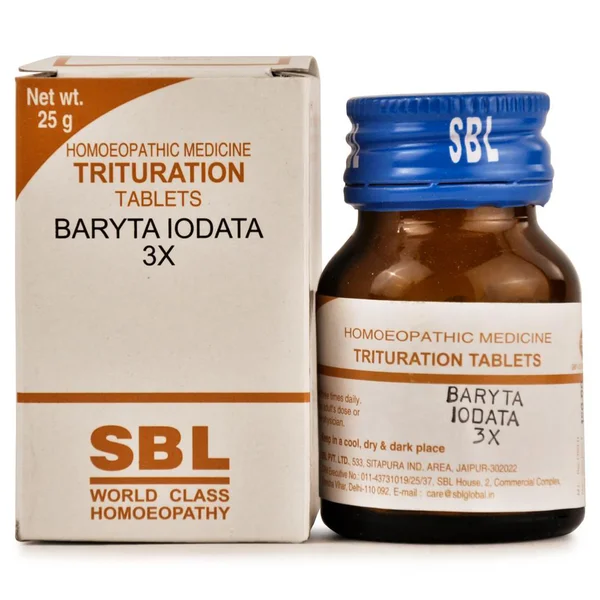 SBL Baryta Iodatum Trituration 3X Tablets, 25 gm