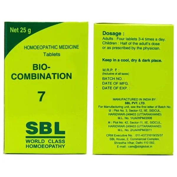 SBL Bio-Combination 7 (BC) Tablets, 25 gm