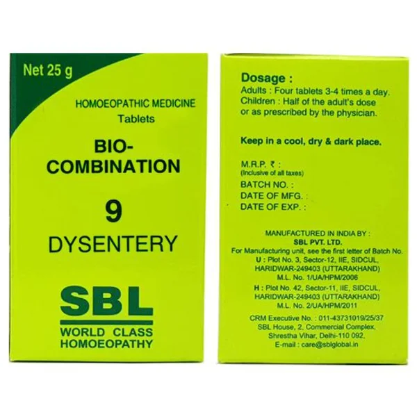 SBL Bio-Combination 9 (BC) Tablets, 25 gm