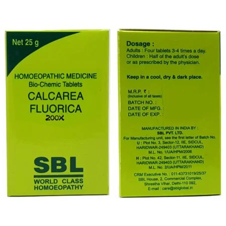 SBL Calcarea Fluorica Biochemic 200X Tablets, 25 gm