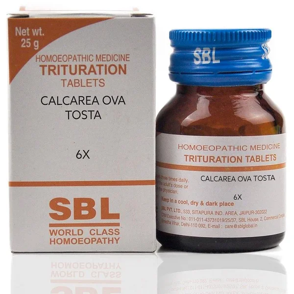 SBL Calcarea Ova Tosta Trituration 6X Tablets, 25 gm