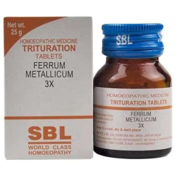 SBL Ferrum Metallicum Trituration 3X Tablets, 25 gm