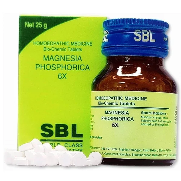SBL Magnesia Phosphorica Biochemic 6X Tablets, 25 gm