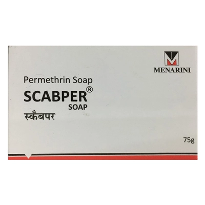 Scabper Soap 75 gm | Permethrin | For Scabies And Pediculosis, Pack of 1