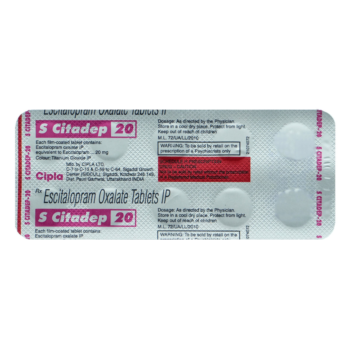 S Citadep 20 Tablet 10's, Pack of 10 TABLETS S Citadep 20 Tablet 10's, Pack of 10 TABLETS