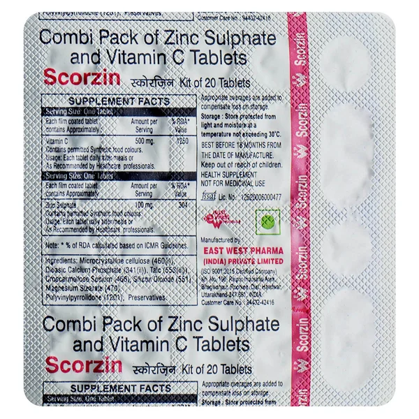 Scorzin Combi Kit 1's, Pack of 1 Tablet