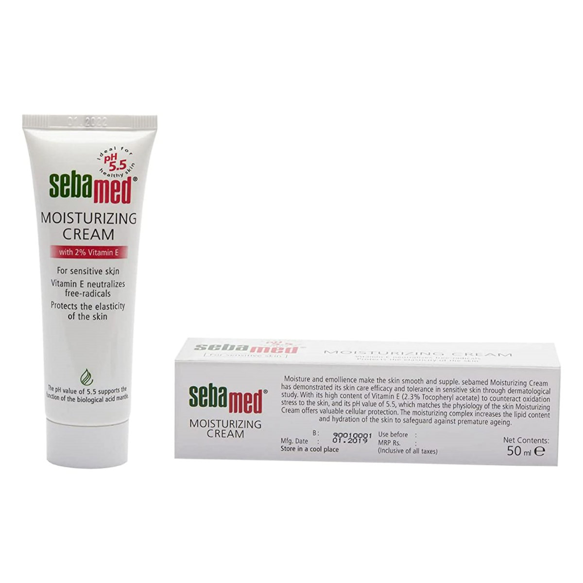 Sebamed Moisturizing Cream 50 ml | With 2% Vitamin E | pH 5.5 | protect Against Premature Ageing | For Normal To Dry Skin, Pack of 1 Sebamed Moisturizing Cream 50 ml | With 2% Vitamin E | pH 5.5 | protect Against Premature Ageing | For Normal To Dry Skin, Pack of 1