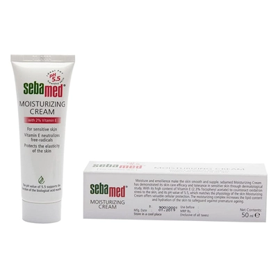 Sebamed Moisturizing Cream 50 ml | With 2% Vitamin E | pH 5.5 | protect Against Premature Ageing | For Normal To Dry Skin, Pack of 1