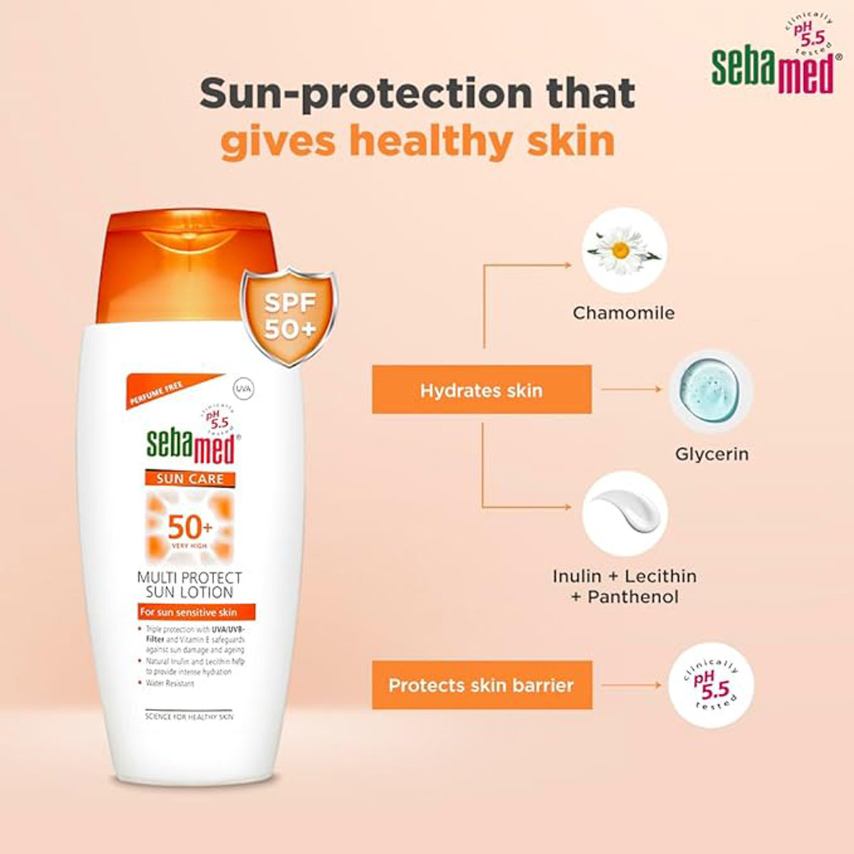 Sebamed Sun Care SPF 50 Lotion, 50 ml, Pack of 1 Sebamed Sun Care SPF 50 Lotion, 50 ml, Pack of 1