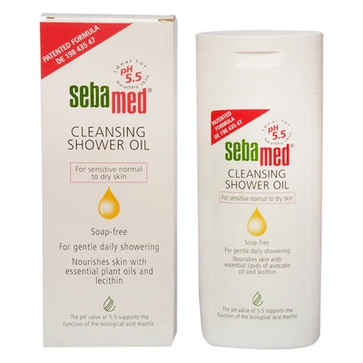 Sebamed Cleansing Shower Oil 200 ml | With Avacado Oil &amp; Lecithin | Nourishes Skin | For Sensitive Normal To Dry Skin, Pack of 1