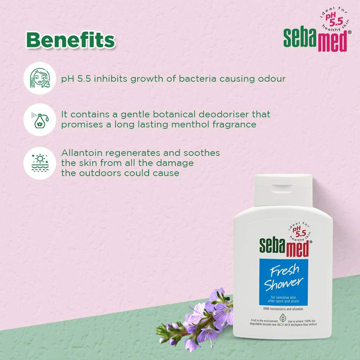 Sebamed Fresh Shower Body Wash 200 ml | With Moisturisers & Allantoin | pH 5.5 | For Sensitive Skin, Pack of 1 Sebamed Fresh Shower Body Wash 200 ml | With Moisturisers & Allantoin | pH 5.5 | For Sensitive Skin, Pack of 1