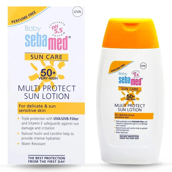 Sebamed Baby Sun Care SPF 50+ Multi Protect Sun Lotion, 200 ml, Pack of 1