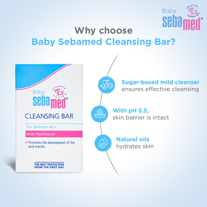 Sebamed Baby Cleansing Bar, 150 gm, Pack of 1 