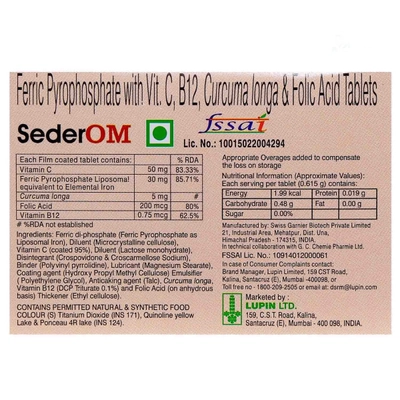 Sederom Tablet 10's, Pack of 10 TABLETS