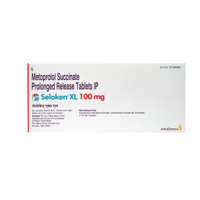 Seloken XL 100 mg Tablet 15's, Pack of 15 TABLETS