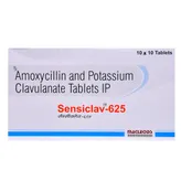Sensiclav-625 Tablet 10's, Pack of 10 TABLETS