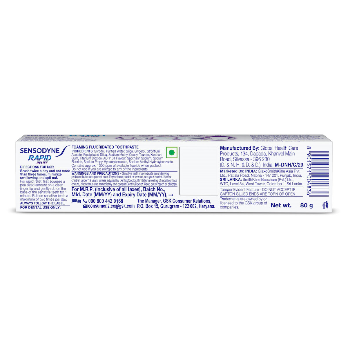 Sensodyne Rapid Relief Toothpaste, 80 gm, Pack of 1 Sensodyne Rapid Relief Toothpaste, 80 gm, Pack of 1