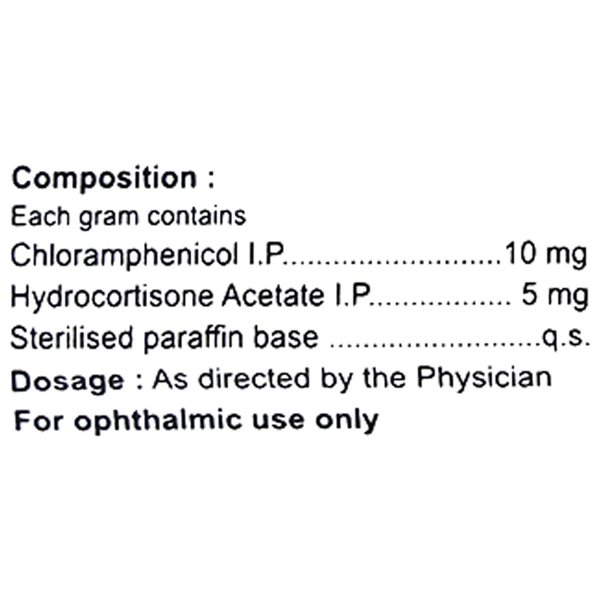 Senzclor-H Eye Ointment 5 gm, Pack of 1 OINTMENT Senzclor-H Eye Ointment 5 gm, Pack of 1 OINTMENT