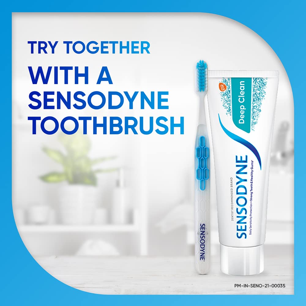 Sensodyne Deep Clean Senstive Teeth and Cavity Prevention Toothpaste, 40 gm, Pack of 1 Sensodyne Deep Clean Senstive Teeth and Cavity Prevention Toothpaste, 40 gm, Pack of 1