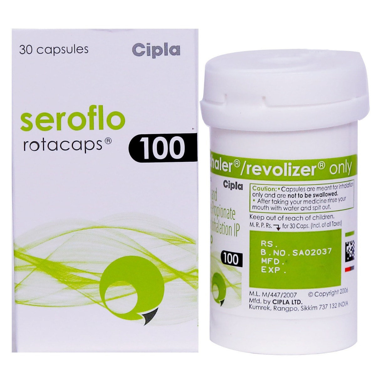 Seroflo 100 Rotacaps 30's, Pack of 1 Seroflo 100 Rotacaps 30's, Pack of 1