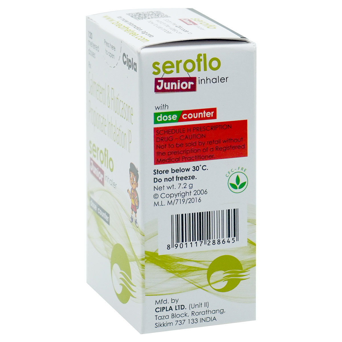 Seroflo Junior Inhaler With Dose Counter 120 mdi, Pack of 1 Inhaler Seroflo Junior Inhaler With Dose Counter 120 mdi, Pack of 1 Inhaler