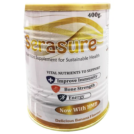 Serasure Sugar Free Banana Flavour Nutritional Powder, 400 gm