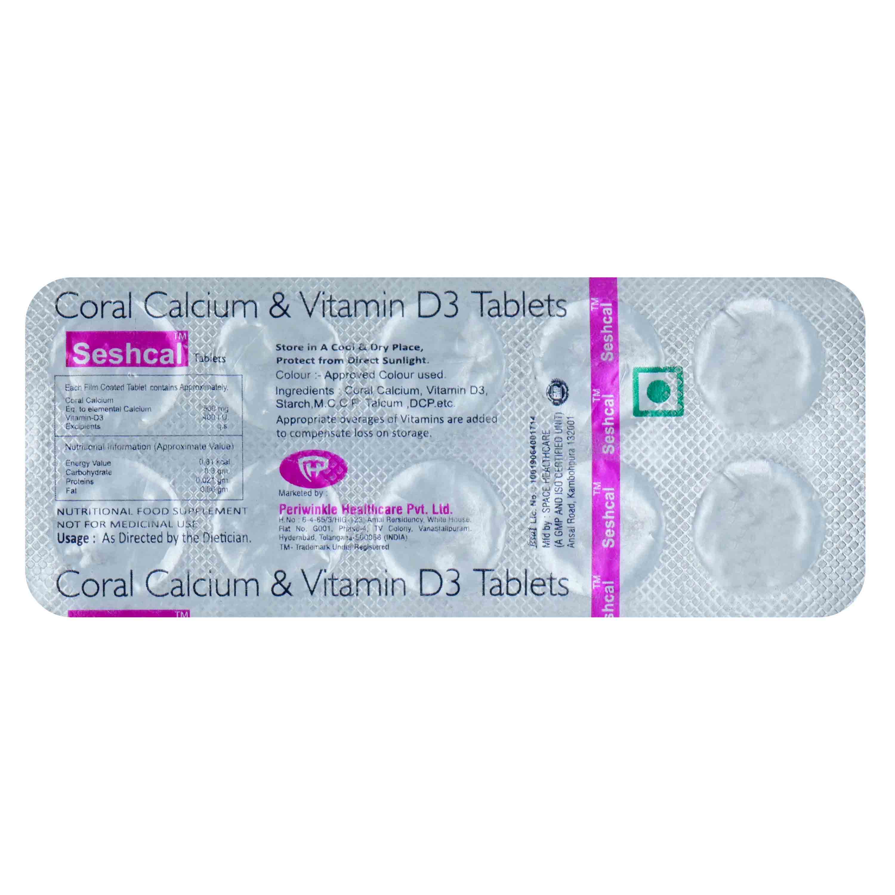 Buy Seshcal Tablet 10's Online