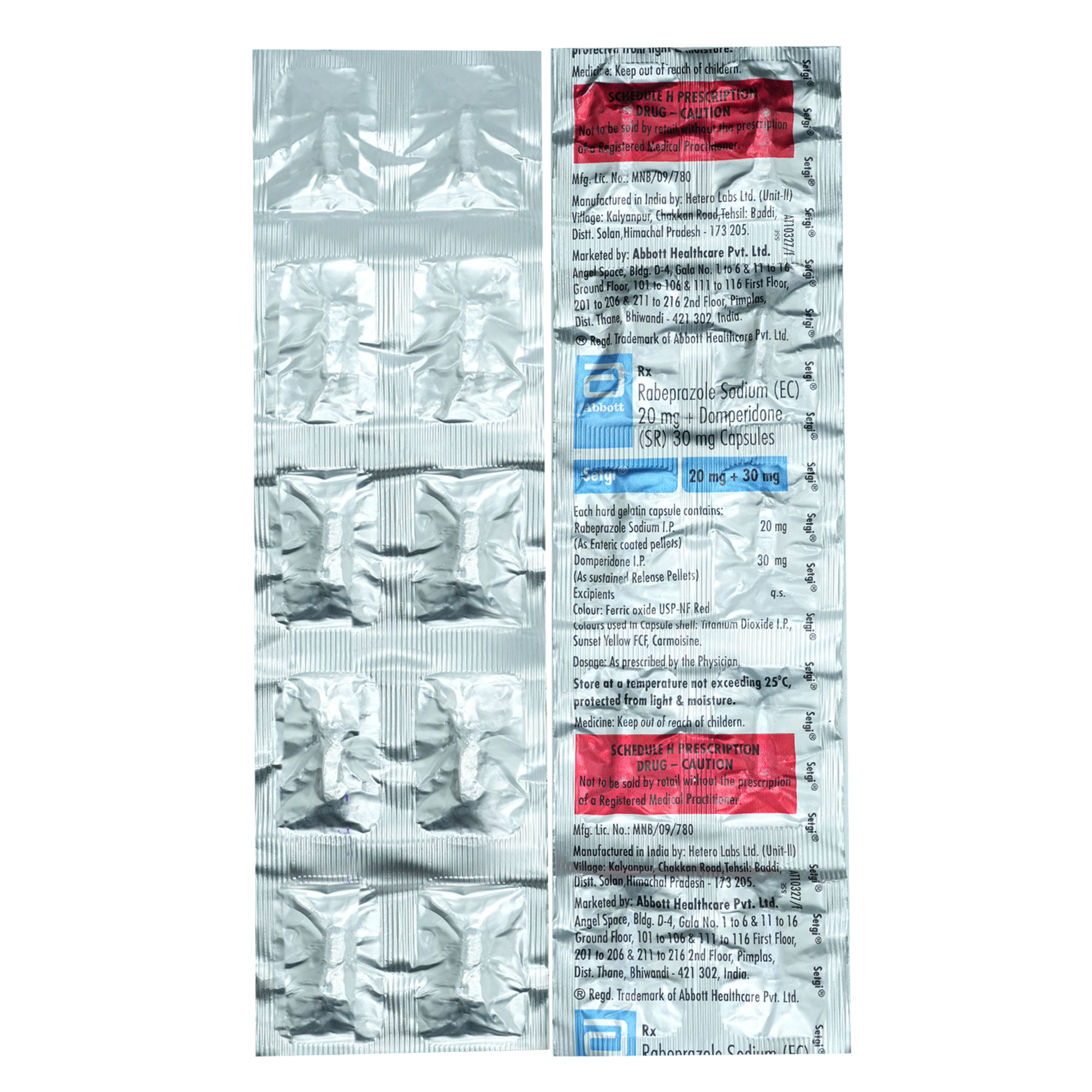 Setgi 20 mg/30 mg Capsule 10's, Pack of 10 Setgi 20 mg/30 mg Capsule 10's, Pack of 10