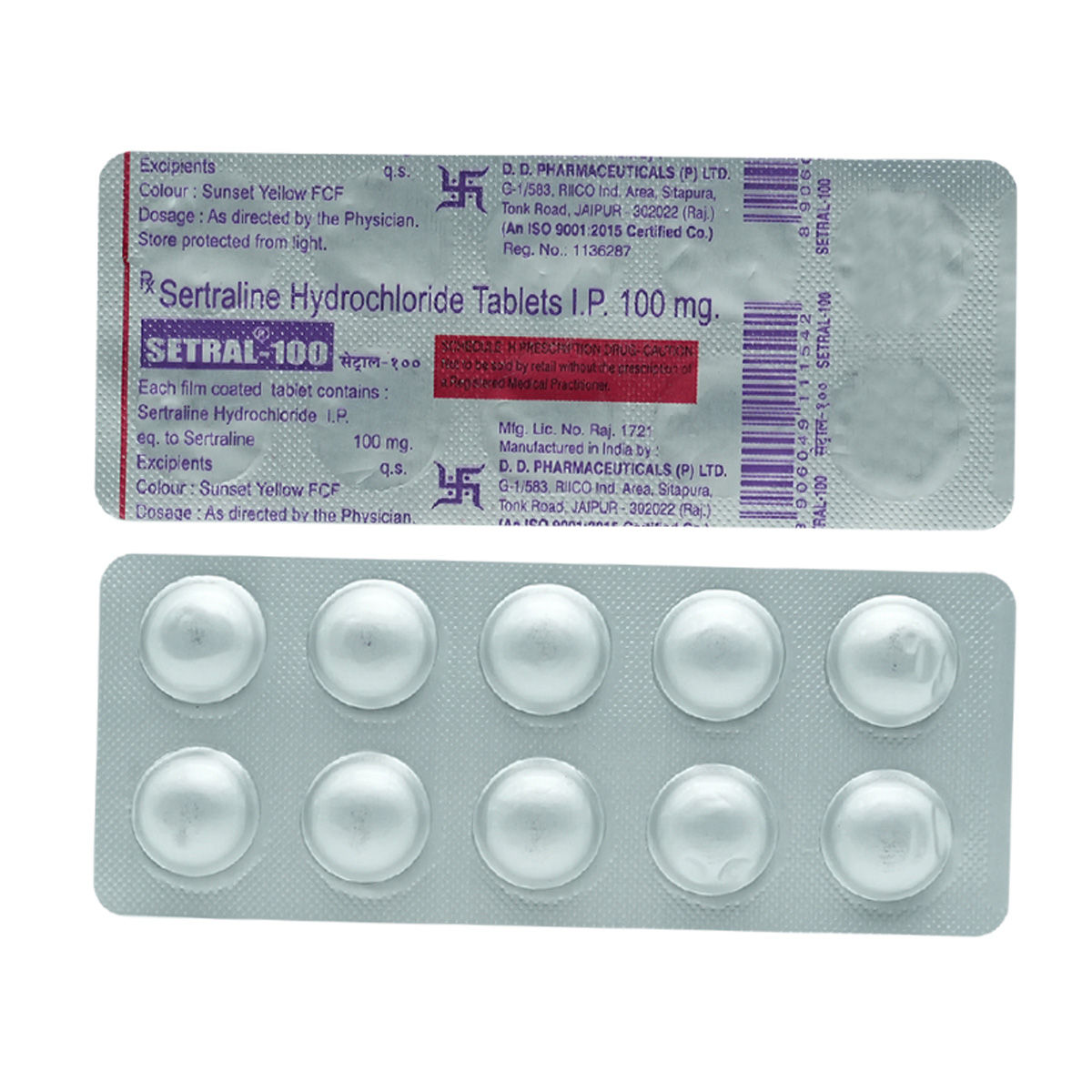 Buy Setral 100 mg Tablet 10's Online