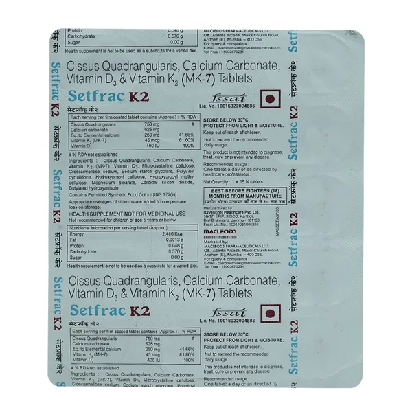 Setfrac K2 Tablet 15's