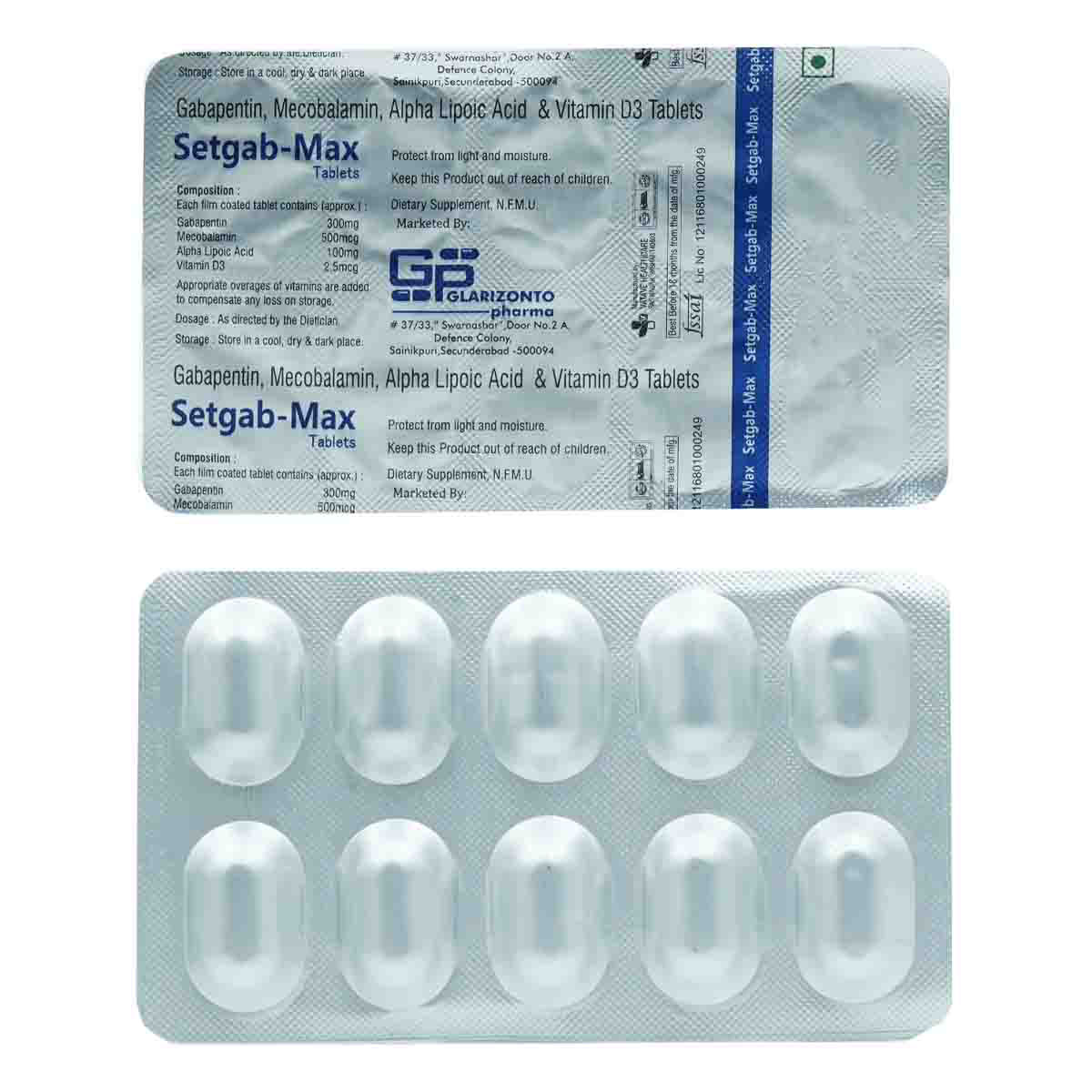 Buy Setgab Max Tablet 10's Online