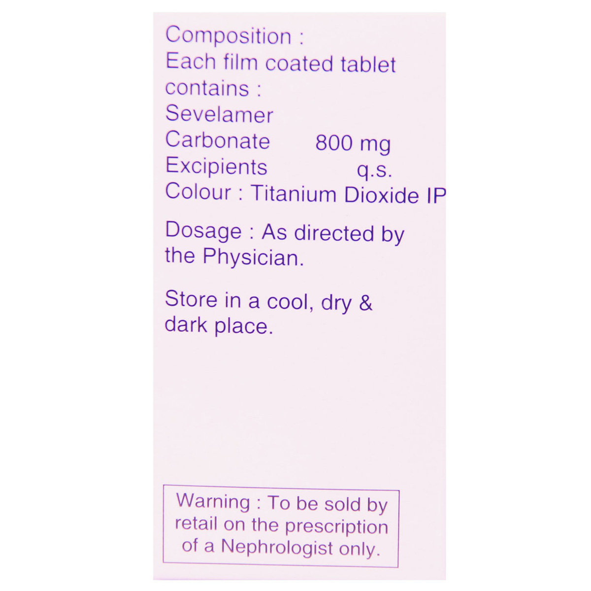 Sevcar-800 Tablet 10's, Pack of 10 TABLETS Sevcar-800 Tablet 10's, Pack of 10 TABLETS