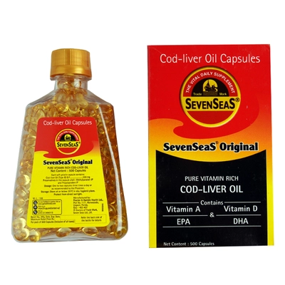 Sevenseas Original Cod-Liver Oil Capsule 500's, Pack of 1