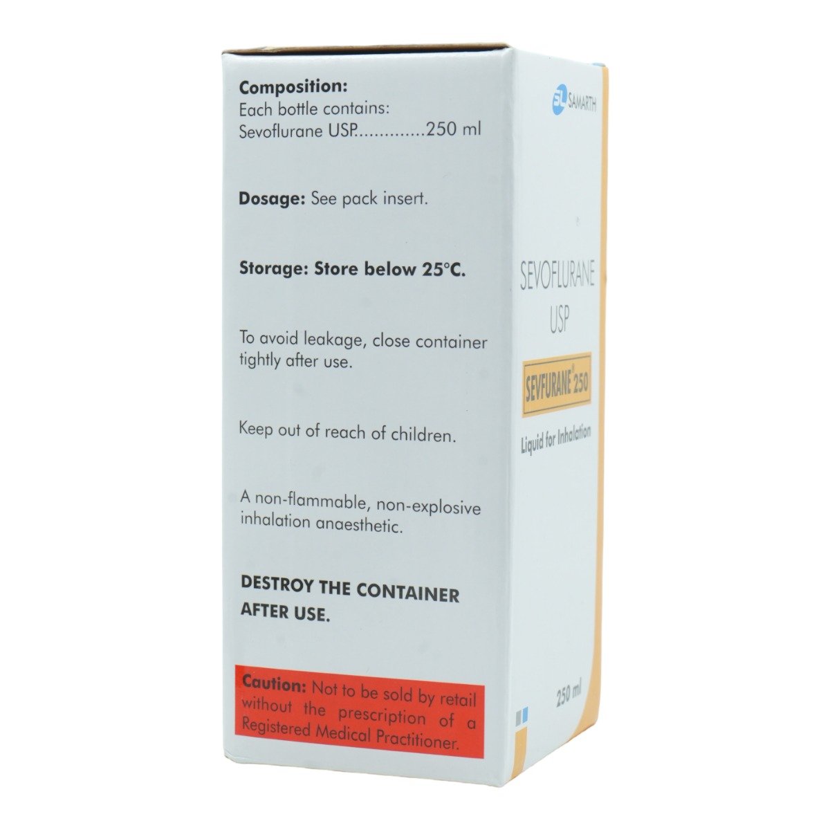 Sevfurane 250 Liquid 250 ml, Pack of 1 LIQUID Sevfurane 250 Liquid 250 ml, Pack of 1 LIQUID