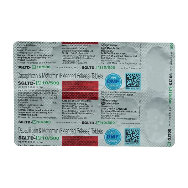 Sgltd-M 10 mg/500 mg Tablet 10's