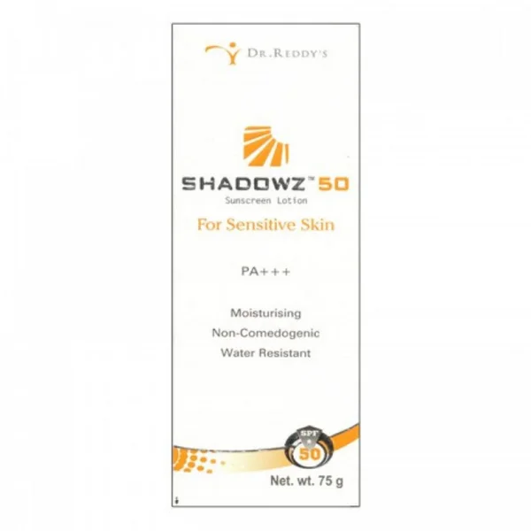 Shadowz SPF 50 Sensitive Skin Sunscreen Lotion, 75 gm