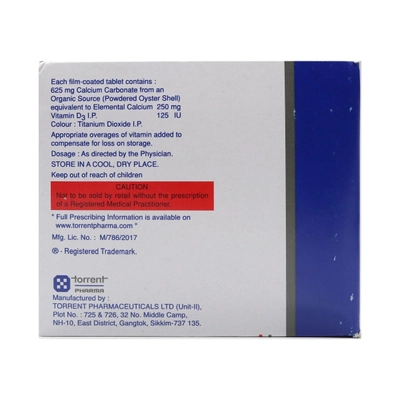 Shelcal 250 Tablet 30's, Pack of 30 TABLETS