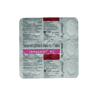 Shelcal-K Tablet 15's, Pack of 15 TABLETS