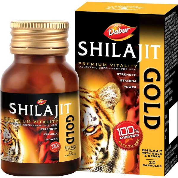 Dabur Shilajit Gold, 20 Capsules, Pack of 1