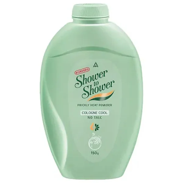 Shower to Shower Prickly Heat Cologne Cool Powder 300 gm | 2X Sweat Absorbtion | Relieves Prickly Heat, Pack of 1