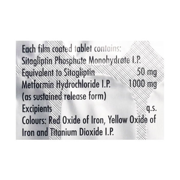 Siaglide-M 50 mg/1000 mg Tablet 15's, Pack of 15 TabletS Siaglide-M 50 mg/1000 mg Tablet 15's, Pack of 15 TabletS