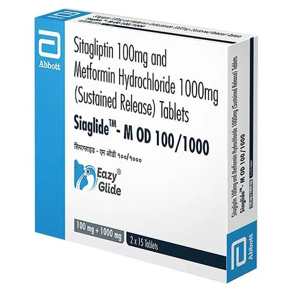 Siaglide-M OD 100/1000 Tablet 15's, Pack of 15 TabletS
